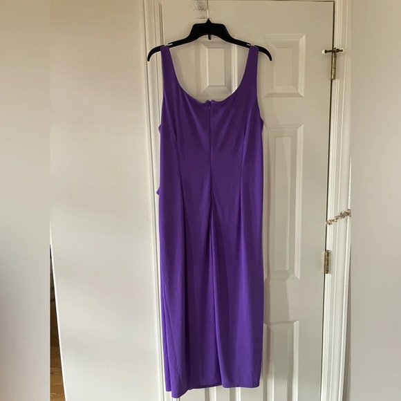 NWT Anne Klein Midi Faux Wrap Dress With Ring Hardware in Passion Purple XL - Picture 6 of 7